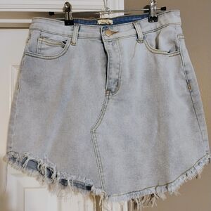 1.4.3. Story by Line Up Light Wash Denim Mini Skirt